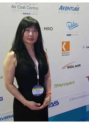 Aventure Aviation Business Development Executive Sueli Kwak at CCMA & MRO.