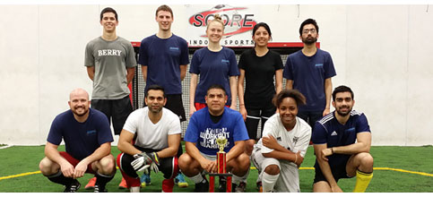 Aventure Flyers Soccer Team Photo with Trophy